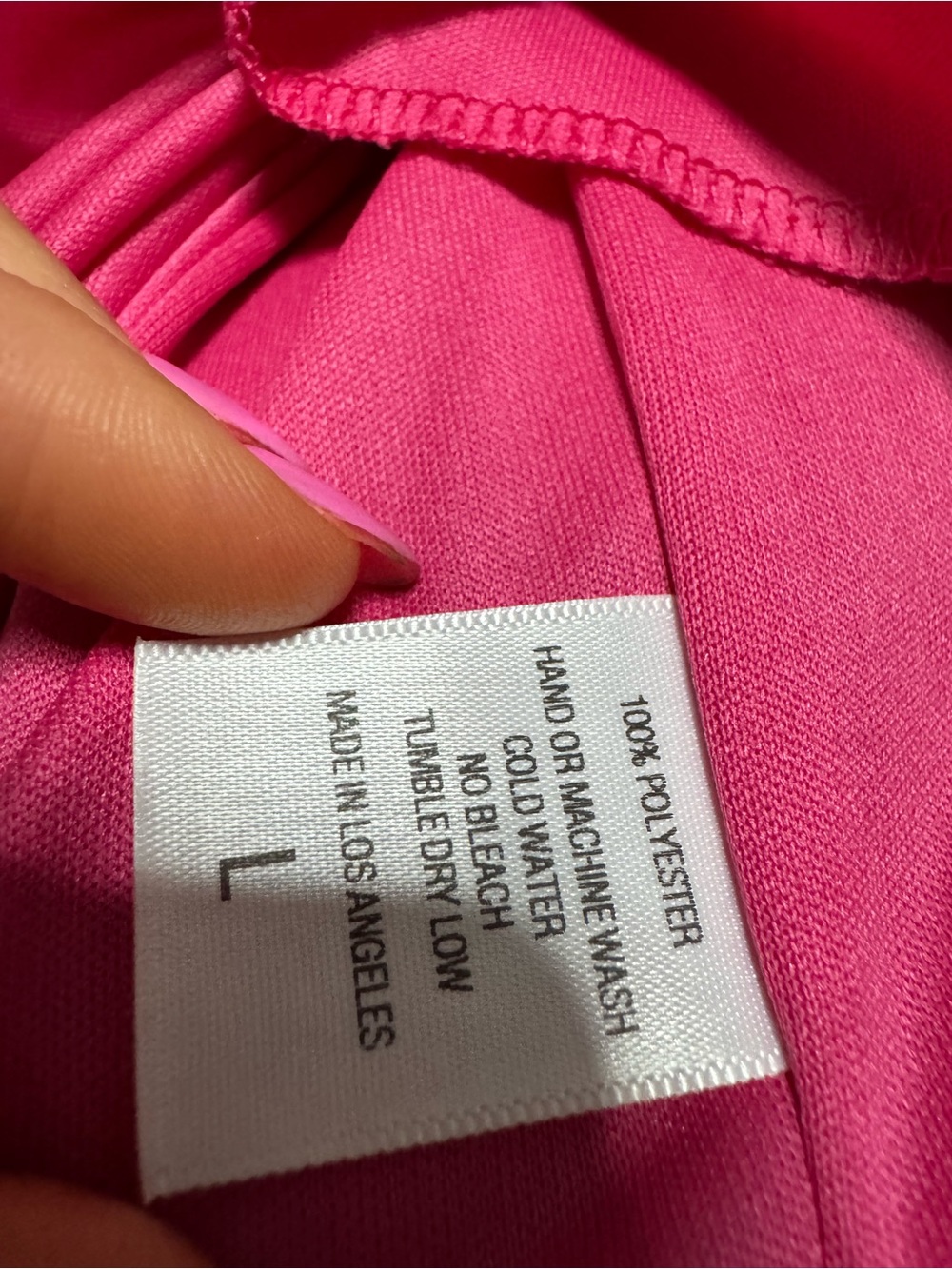 NWOT- LUCY IN THE SKY Square-Neck Long Sleeve Shimmer Mini Dress in Fuchsia Pink - Picture 7 of 11